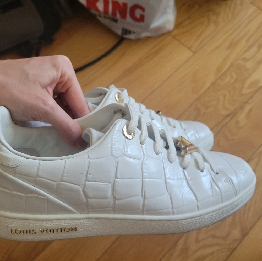 Louis Vuitton White Leather Sneakers Size 36.5 or 6.5